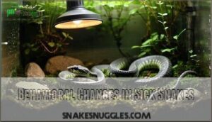 behavioral changes in sick snakes