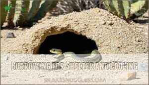 burrowing for shelter and cooling