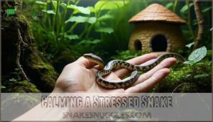 calming a stressed snake