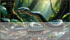 can snake bites cause paralysis in humans