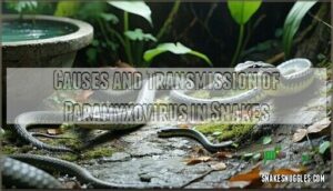 causes and transmission of paramyxovirus in snakes