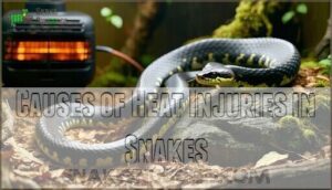 causes of heat injuries in snakes