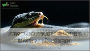 causes of stomatitis, including bacterial infections and poor nutrition