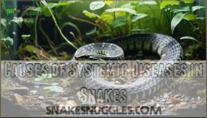 causes of systemic diseases in snakes