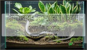 choosing the right depth and plants