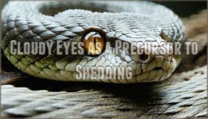 cloudy eyes as a precursor to shedding