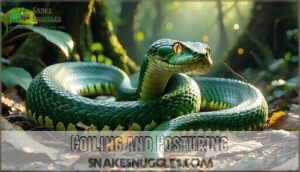 coiling and posturing