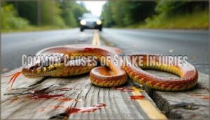 common causes of snake injuries