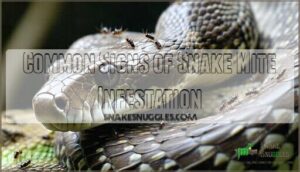 common signs of snake mite infestation