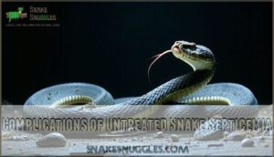 complications of untreated snake septicemia