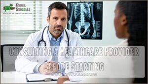consulting a healthcare provider before starting