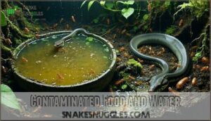 contaminated food and water