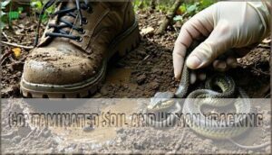 contaminated soil and human tracking