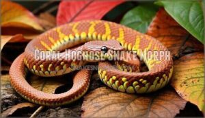 coral hognose snake morph