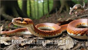 corn snake hunting and eating