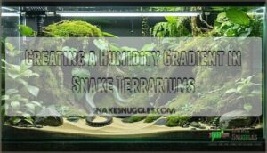 creating a humidity gradient in snake terrariums