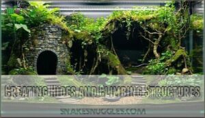 creating hides and climbing structures