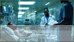 criticisms and concerns from health professionals