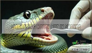 diagnosing mouth rot in snakes
