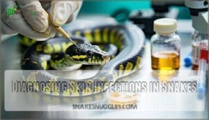 diagnosing skin infections in snakes