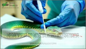diagnosis of snake skin infections