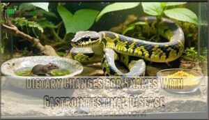 dietary changes for snakes with gastrointestinal disease