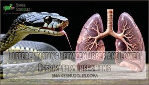 differentiating between upper and lower respiratory infections