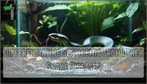 differentiating septicemia from other snake diseases
