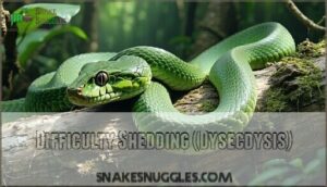 difficulty shedding (dysecdysis)