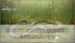 disruptive coloration techniques in grassland serpents