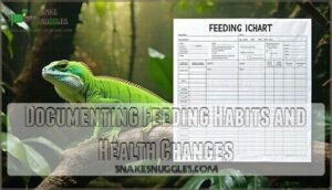 documenting feeding habits and health changes