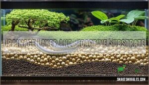drainage layer and bioactive substrate