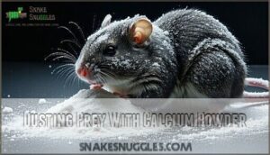 dusting prey with calcium powder