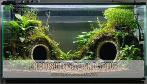 enclosure size and setup