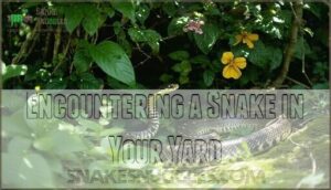 encountering a snake in your yard