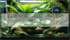 energy-efficient snake cage heating methods