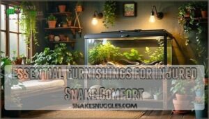 essential furnishings for injured snake comfort