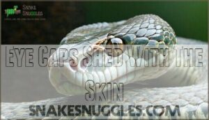 eye caps shed with the skin