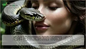 face training for young boas face training for young boas
