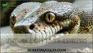 facial disfiguration and emaciation facial disfiguration and emaciation
