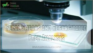 fecal smears and regurgitated prey analysis
