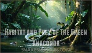 habitat and prey of the green anaconda