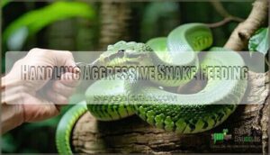 handling aggressive snake feeding
