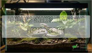 handling snakes during and after feeding