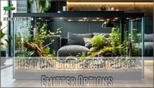 heat mat and ceramic heat emitter options