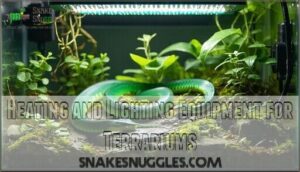 heating and lighting equipment for terrariums