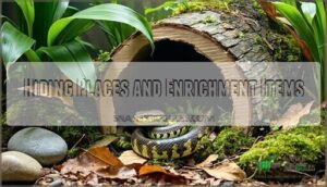 hiding places and enrichment items