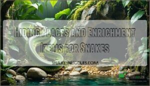 hiding places and enrichment items for snakes