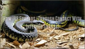 how ibd spreads (through contact with infected snakes)