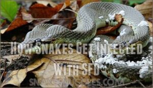 how snakes get infected with sfd